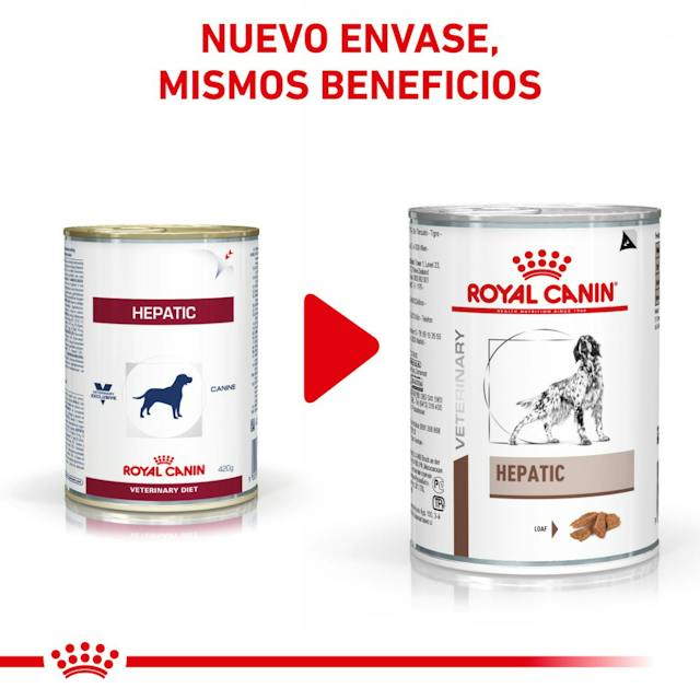 ROYAL CANIN | Alimento húmedo para perros Hepatic (Pack de latas de 410g)