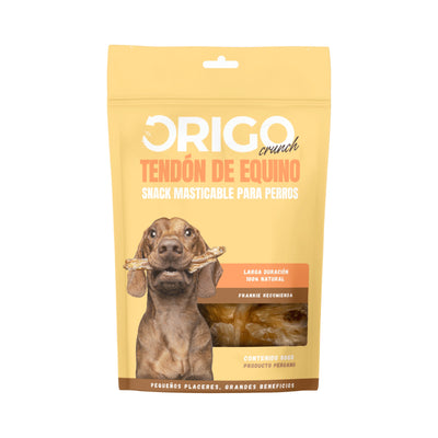 Origo | Tendón de equino deshidratado, snack natural para perros 80 g – 80 g