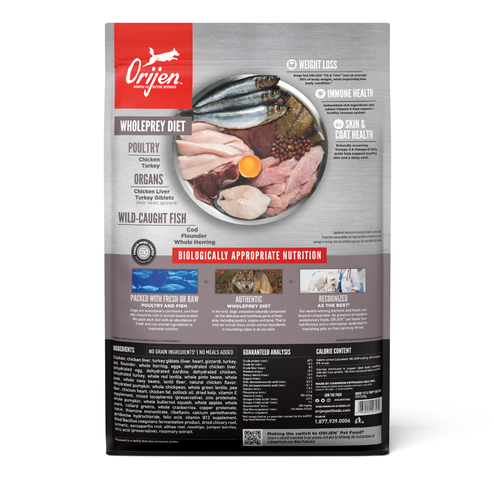ORIJEN | Alimento seco para perros adultos Fit & Trim — imagen 4 — CORFF1B100733K02000