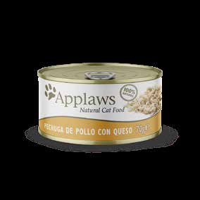 Applaws | Alimento húmedo complementario para gatos Pollo con Queso (1 lata de 70g)