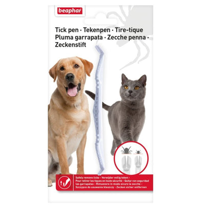 Beaphar — Tekenpen quitagarrapatas en formato pluma para perros y gatos