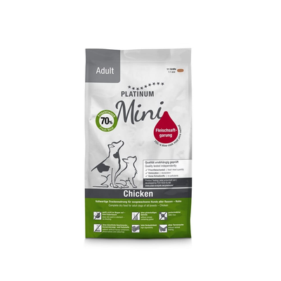 Platinum | Alimento seco para perros adultos de razas pequeñas Adult Chicken Mini — fotografía oficial