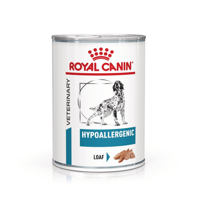 Royal Canin Hypoallergenic lata para perros · lata frontal