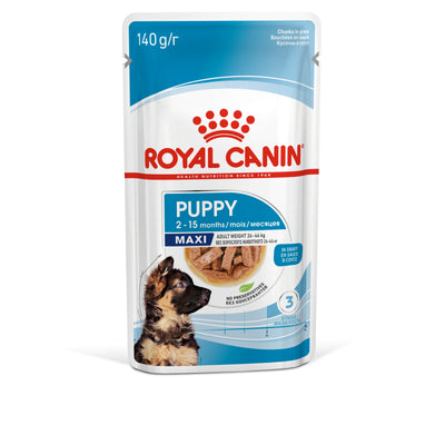 Royal Canin Maxi Puppy en salsa · envase frontal