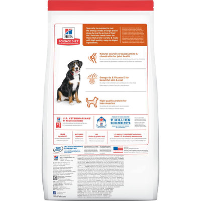 Hill's Science Diet | Alimento seco para perros adultos de razas grandes Adult Large Breed. Receta de cordero y arroz