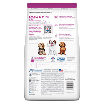 Hill's Science Diet | Alimento seco para perros adultos Light Adult Small & Mini