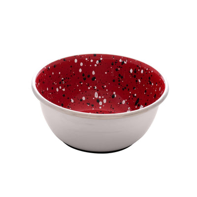 Dogit comedero de acero antideslizante rojo moteado
