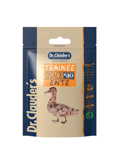 Dr.Clauder’s | Trainee Snack Minis, pato para perros y gatos — 50 g