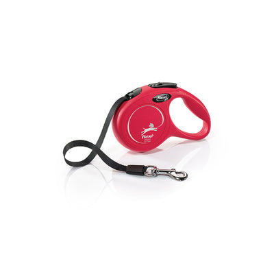 Flexi New Classic, correa extensible de cinta, XS · 12kg · 3m · Rojo