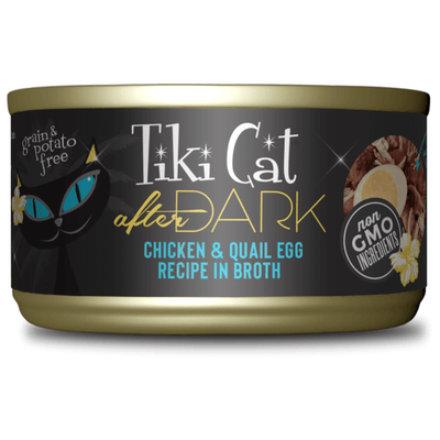 Tiki Cat After Dark, pollo y huevo de codorniz · lata frontal