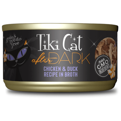 Tiki Cat After Dark, pollo y pato · lata frontal