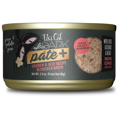 Tiki Cat After Dark Paté+, pollo y res · lata frontal