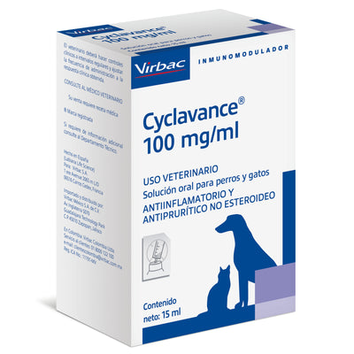 Virbac | Cyclavance ciclosporina solución oral para perros y gatos – 15 ml