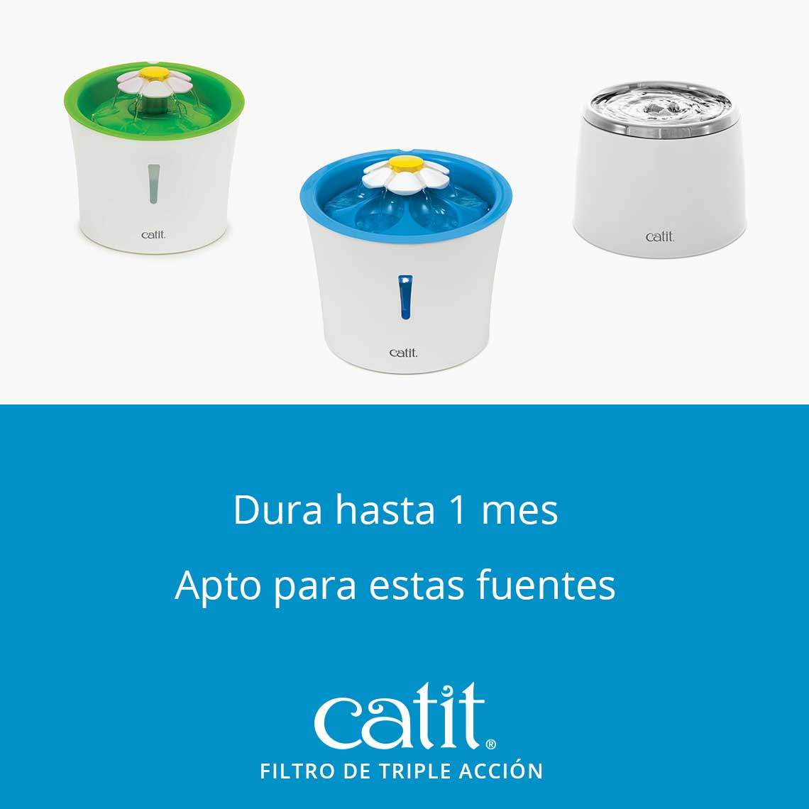 Catit | Filtro triple acción para fuente de mascotas