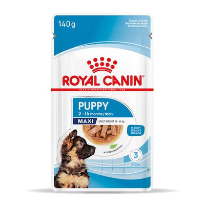 ROYAL CANIN | Alimento húmedo para perros cachorros de razas grandes (Pack de 10 bolsitas de 140g)