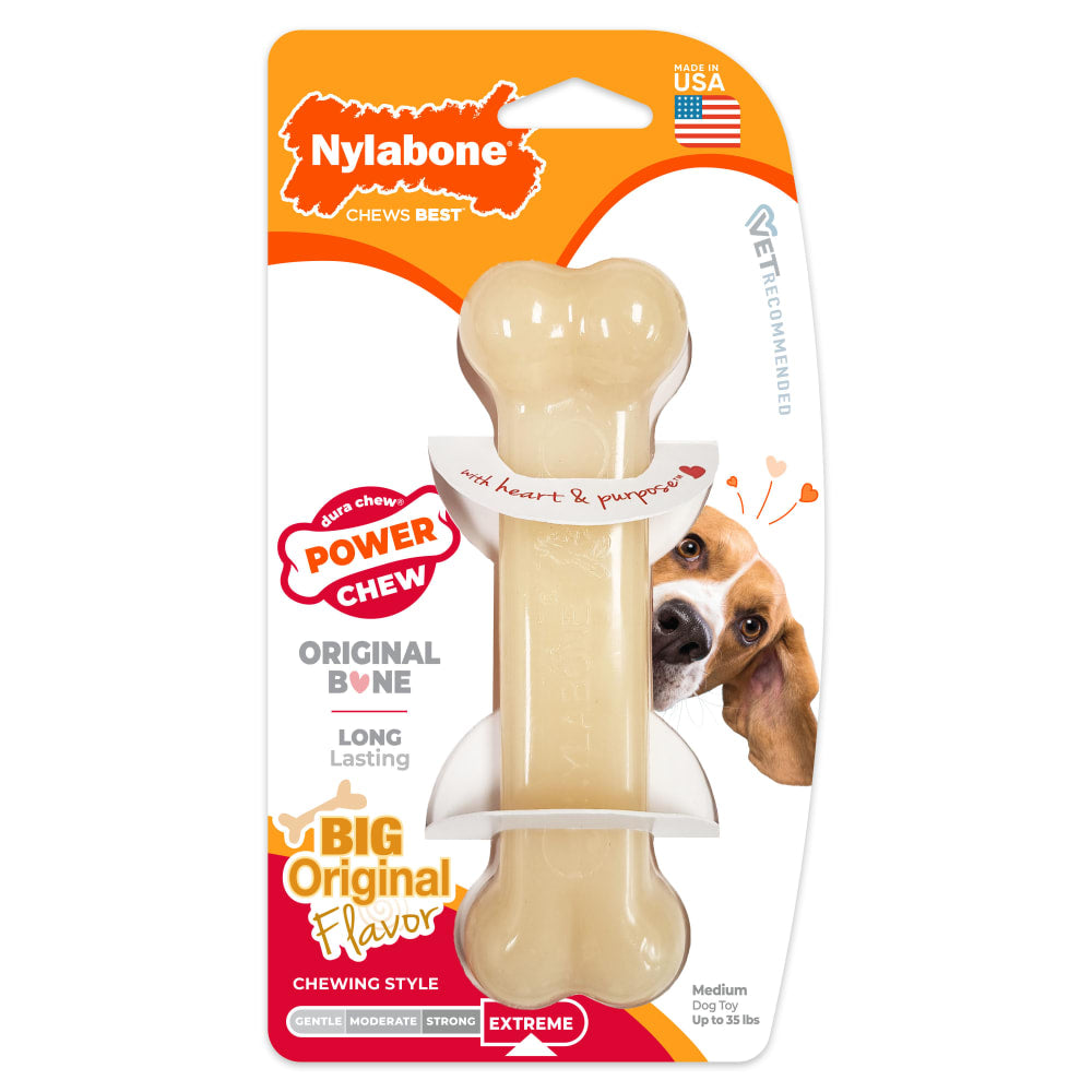Nylabone Power Chew Bone Original Wolf — empaque frontal
