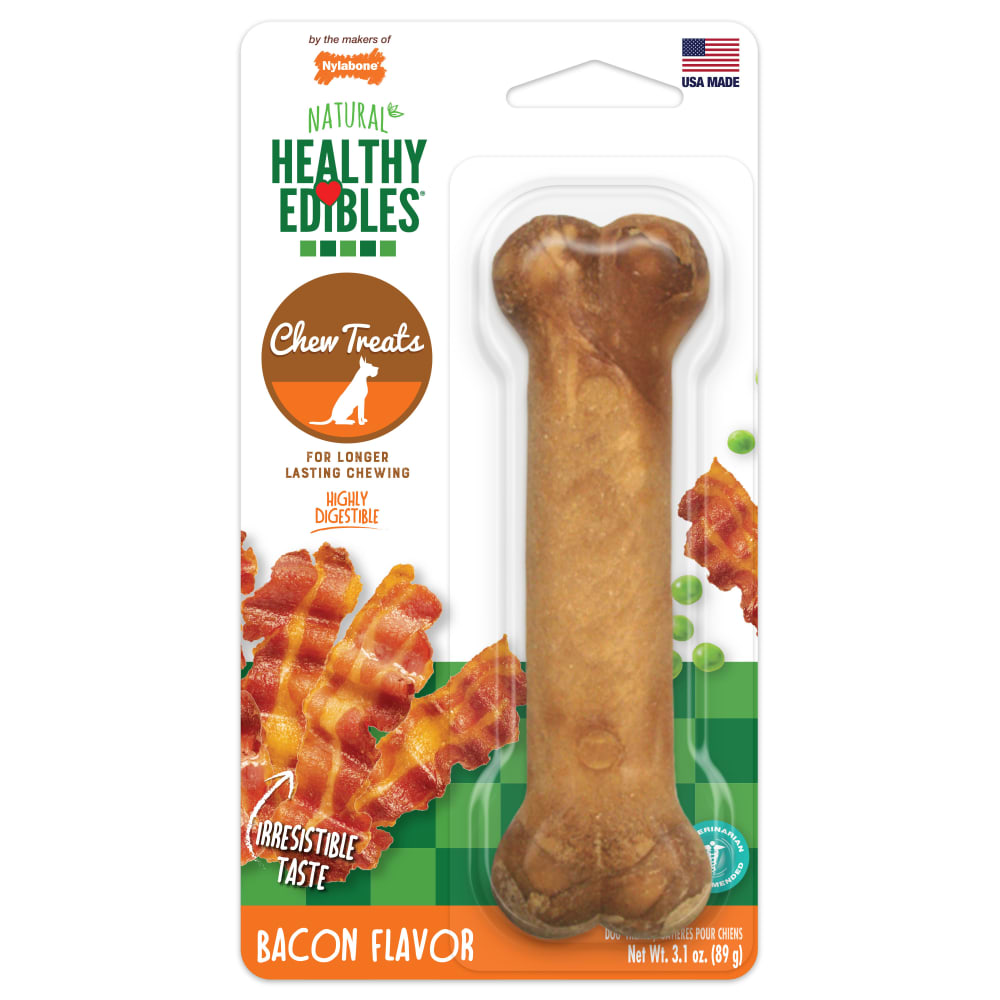 Nylabone Healthy Edibles Bacon Wolf 1ct — empaque frontal