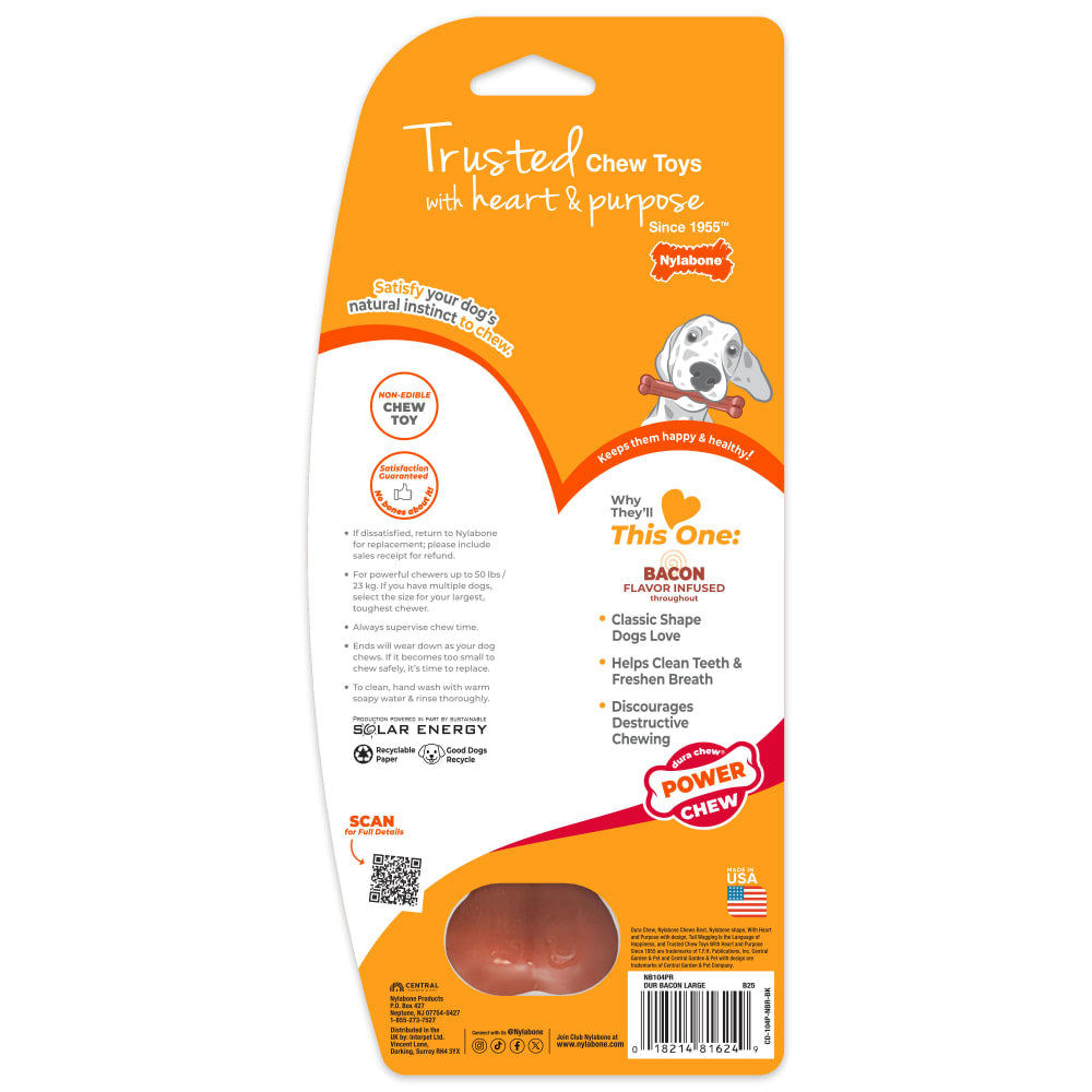 Nylabone Power Chew Bone Bacon Giant — empaque reverso