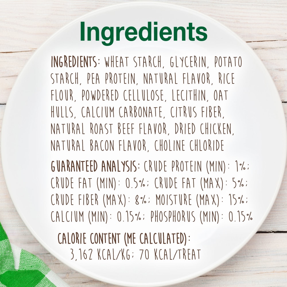 Nylabone Healthy Edibles Roast Beef — información nutricional