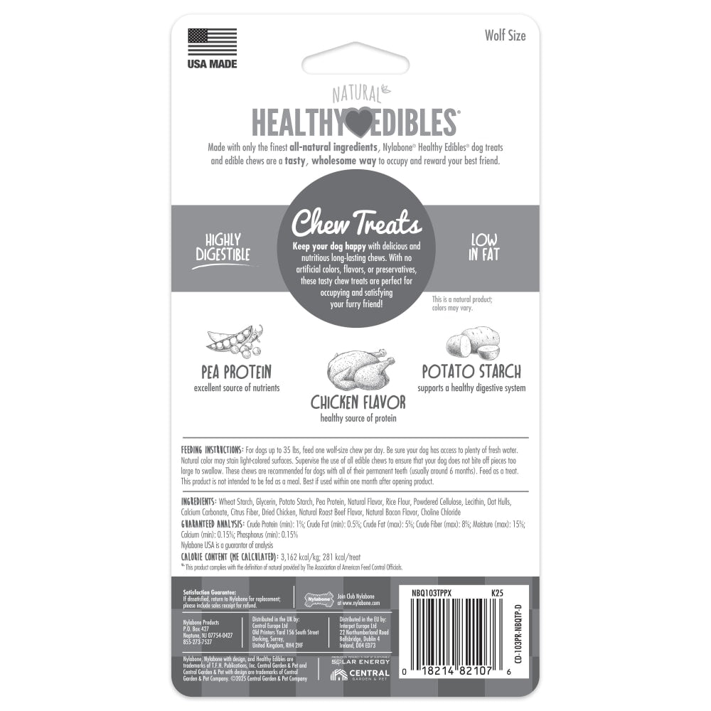Nylabone Healthy Edibles Chicken — empaque reverso