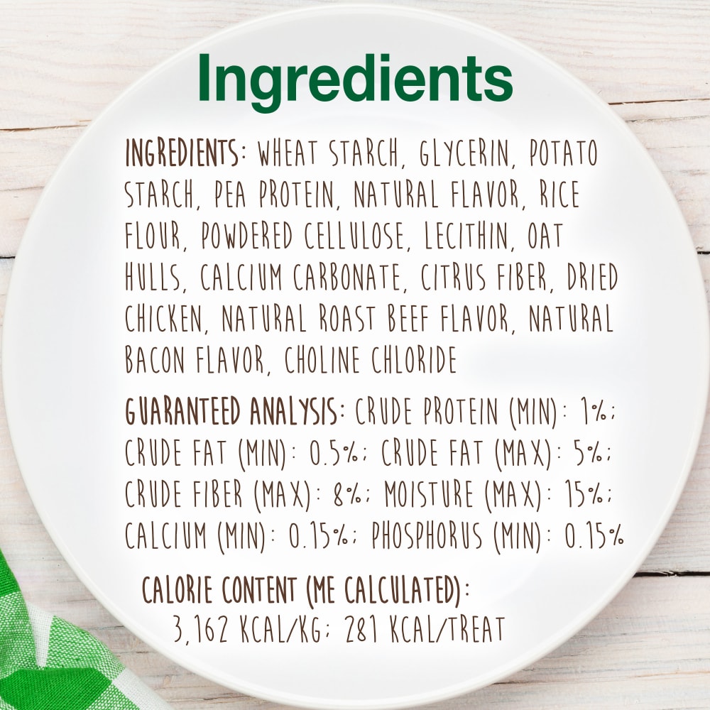 Nylabone Healthy Edibles Chicken — información nutricional