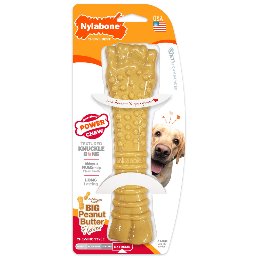 Nylabone Power Chew Bone Peanut Butter XL — empaque frontal