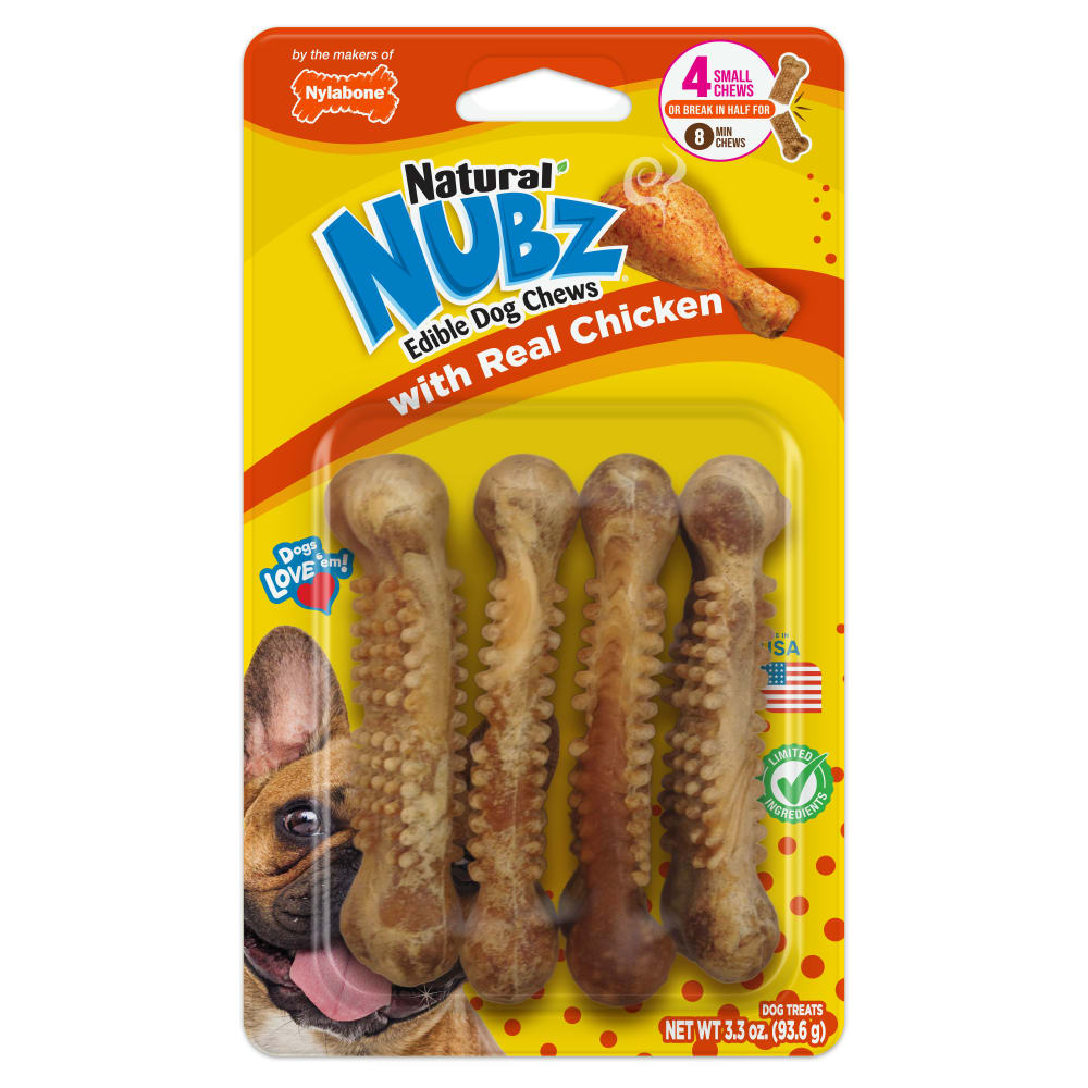 Nylabone Nubz Chicken 4ct — empaque frontal