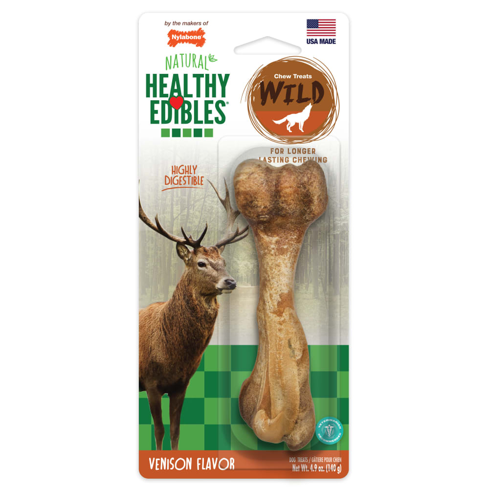 Nylabone Healthy Edibles Wild Venison Large — empaque frontal