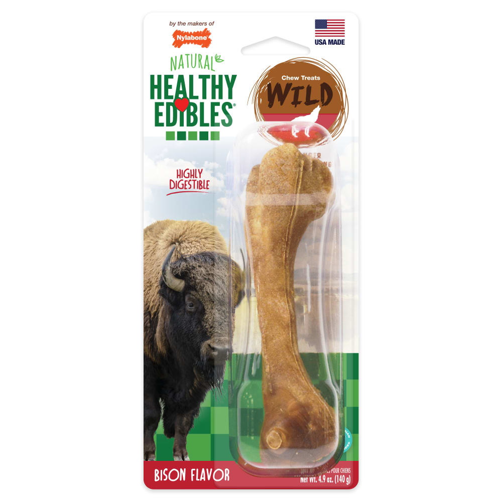 Nylabone Healthy Edibles Wild Bison 1ct — empaque frontal