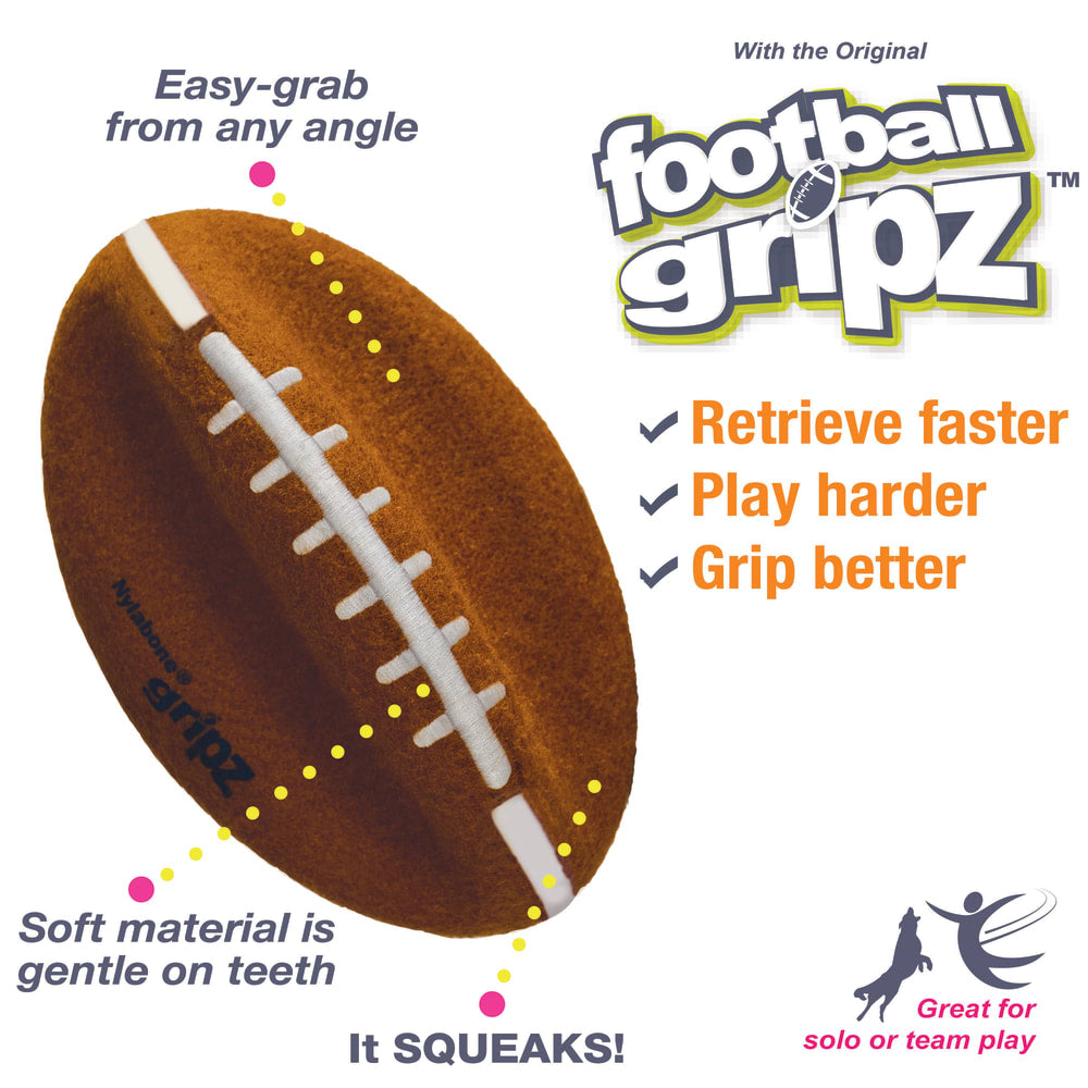 Nylabone Nyla Play Gripz Football — características