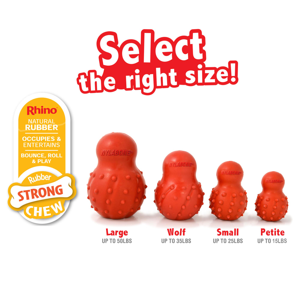 Nylabone Strong Chew Cone — tabla de tallas