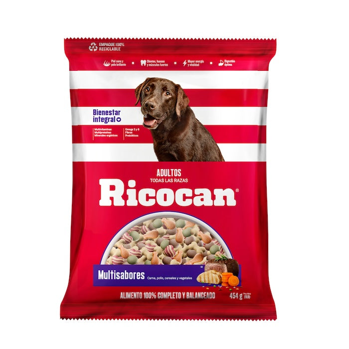 Ricocan | Adultos todas las razas Multisabores – 450 g