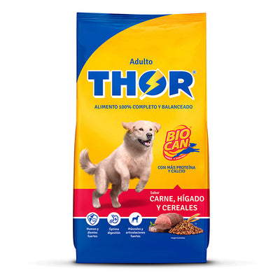 Thor | Adultos todas las razas sabor carne, hígado y cereales – 1 kg