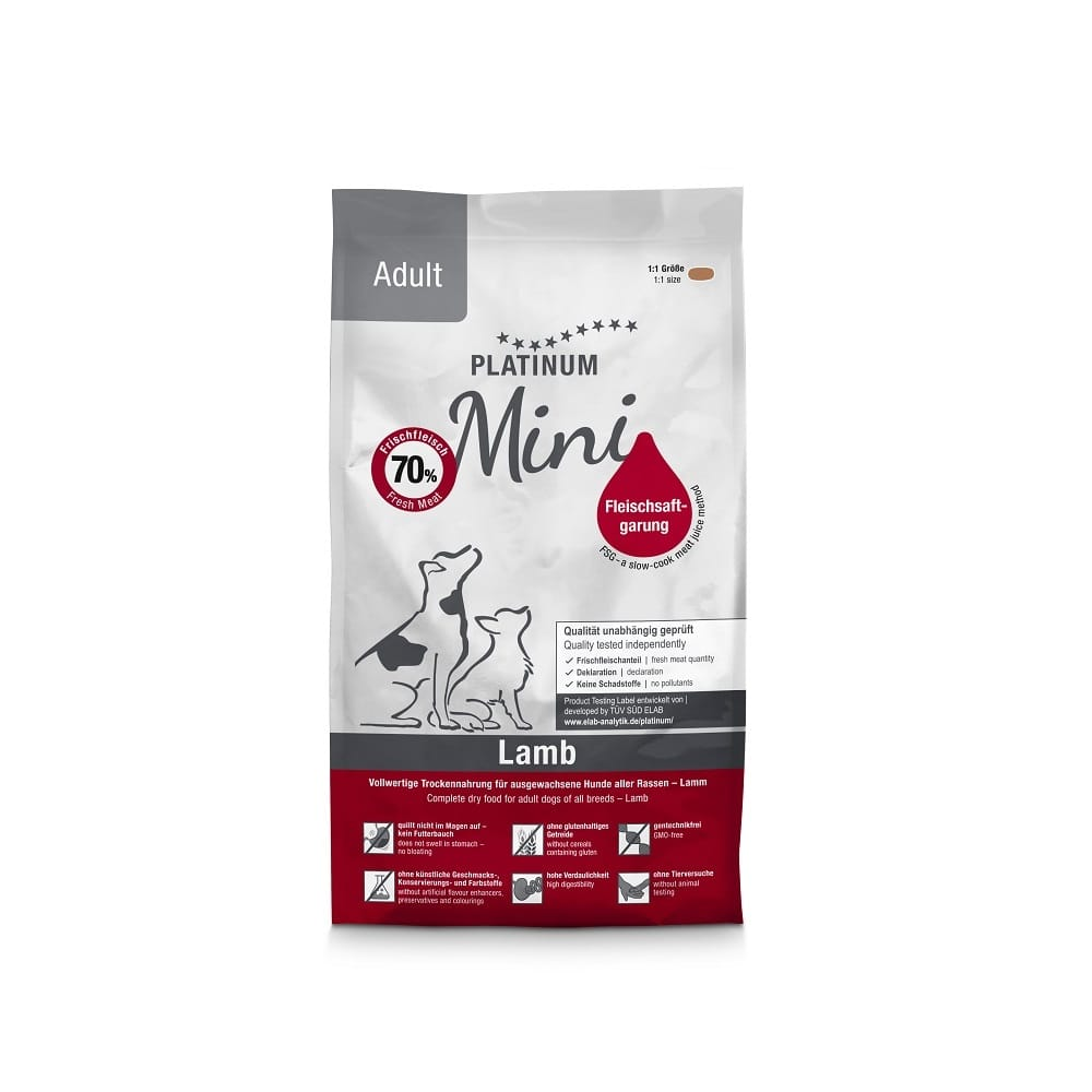 Platinum | Alimento seco para perros adultos de razas pequeñas Adult Lamb Mini — fotografía oficial