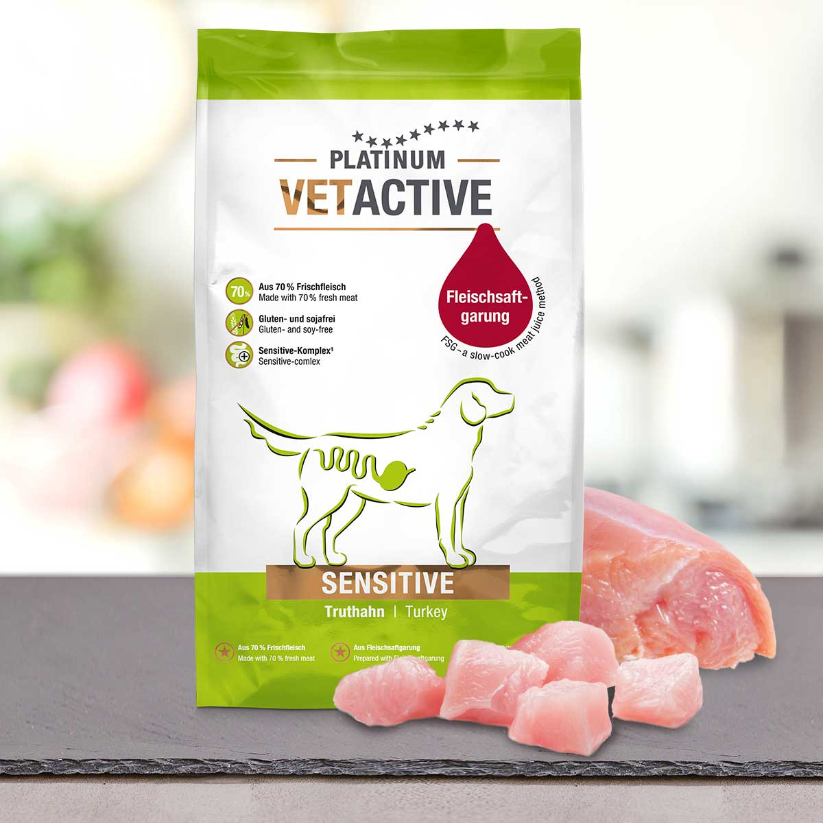 Platinum | Alimento seco para perros VetActive Sensitive — fotografía oficial