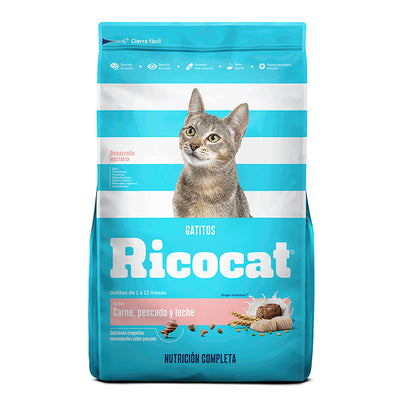 Ricocat | Gatitos sabor carne, pescado y leche – 1 kg