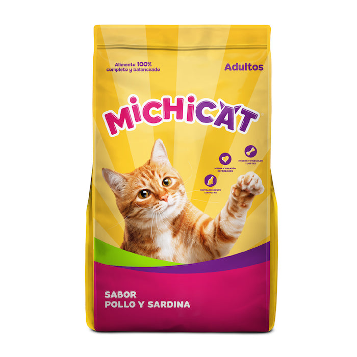 Michicat | Gatos adultos sabor pollo y sardina – 9 kg