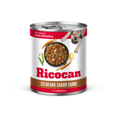 Ricocan | Estofado sabor carne, adultos razas pequeñas (lata)