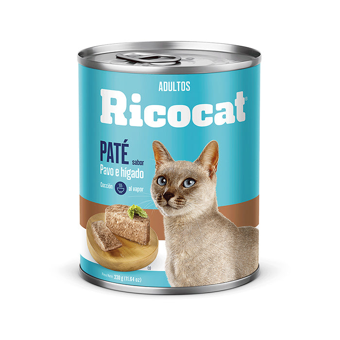 Ricocat | Paté sabor pavo e hígado, gatos adultos (lata)