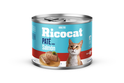 Ricocat | Paté sabor salmón, gatos adultos (lata) – 160 g