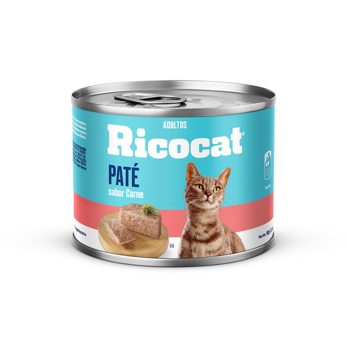 Ricocat | Paté sabor carne, gatos adultos (lata)
