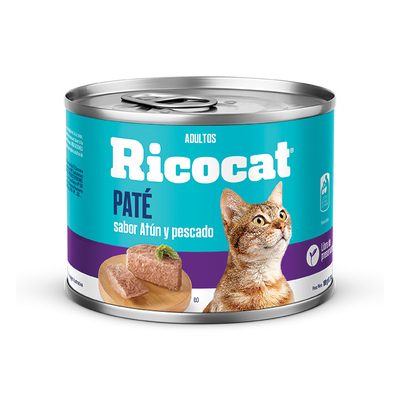 Ricocat | Paté sabor atún y pescado, gatos adultos (lata)