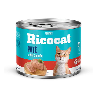 Ricocat | Paté sabor salmón, gatos adultos (lata) – 180 g