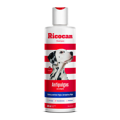 Ricocan | Shampoo Antipulgas con colágeno para perros – 380 ml
