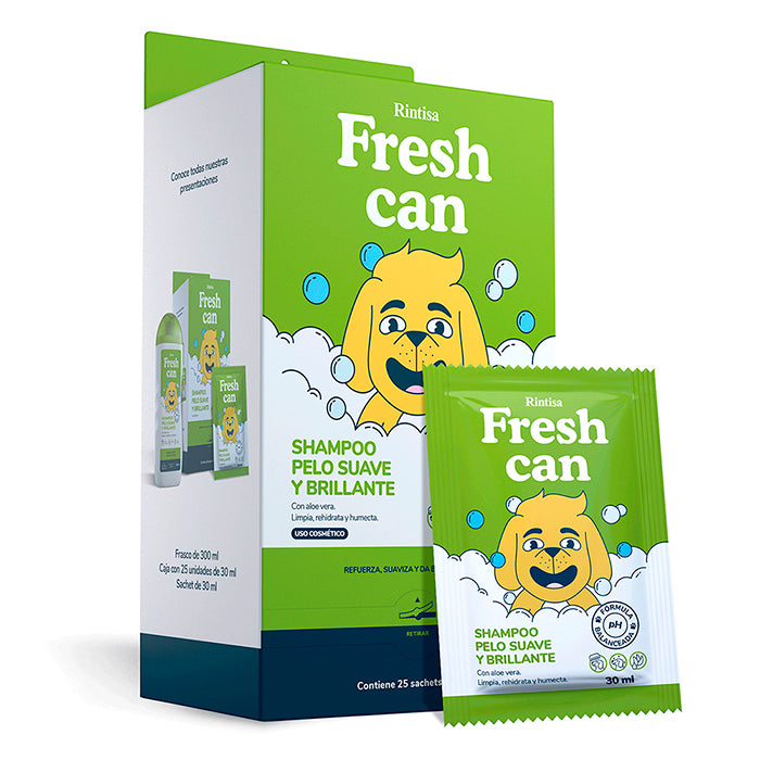 Fresh Can | Shampoo pelo suave para perros adultos – Disp 30 ml x 25 un