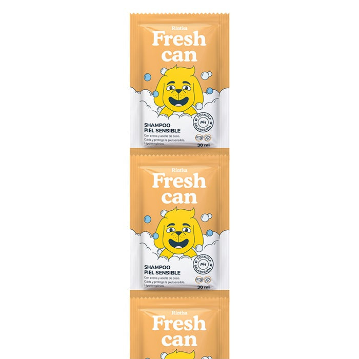 Fresh Can | Shampoo piel sensible para perros adultos – Tira 30 ml x 10 un