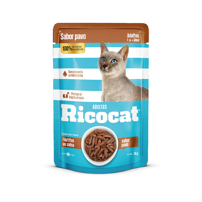 Ricocat | Filetitos sabor pavo, gatos adultos – 90 g
