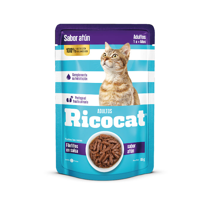 Ricocat | Filetitos sabor atún, gatos adultos – 90 g