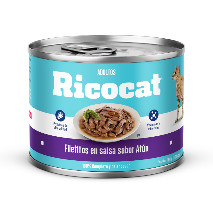 Ricocat | Filetitos sabor atún, gatos adultos – 190 g (0007)