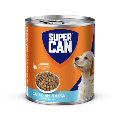 Supercan | Guiso en Salsa sabor carne, cachorros (lata)
